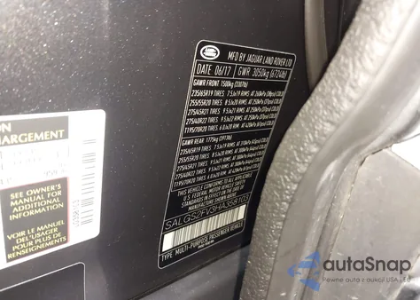 2017 Land Rover Range Rover 3.0L V6 Supercharged Hse z USA, uszkodzony, nr VIN SALGS2FV3HA358103